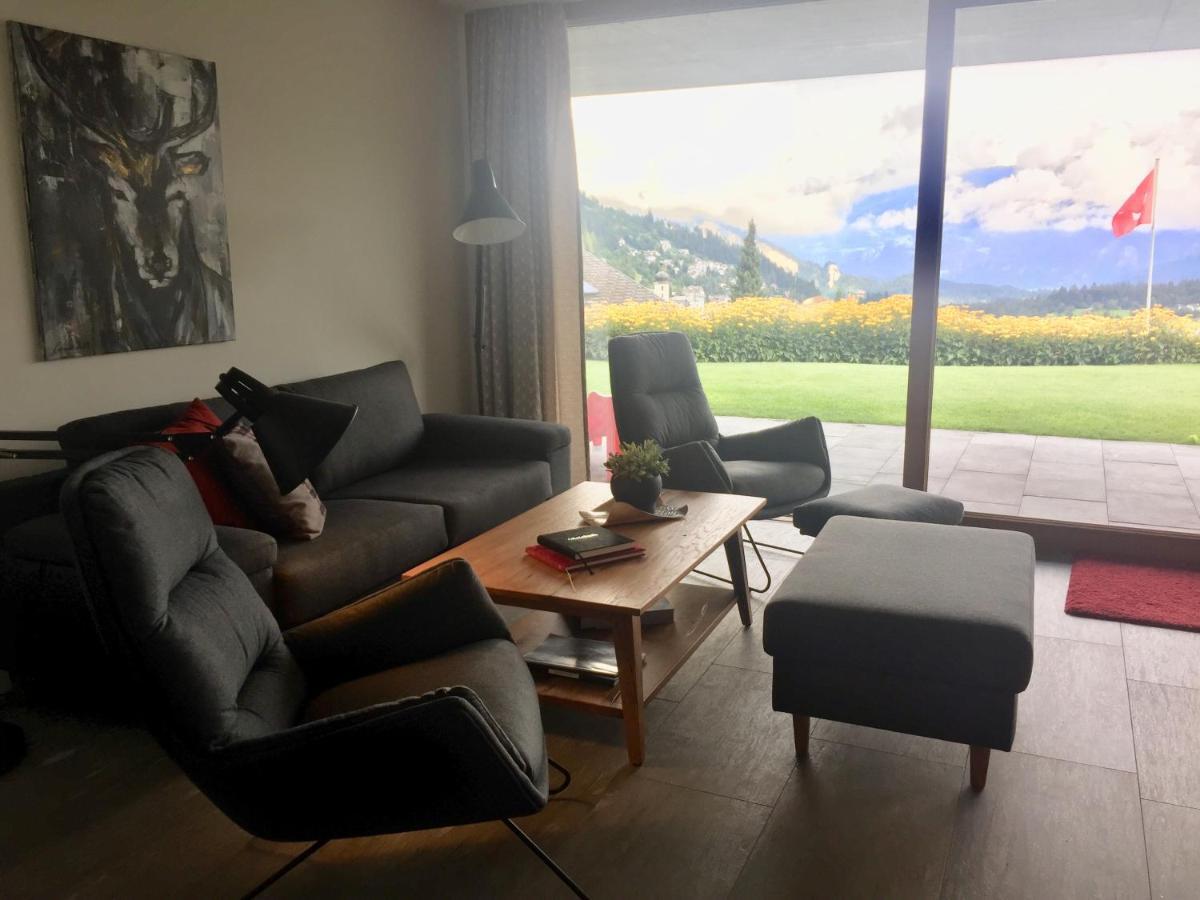 Casa Admisa, Spektakulaere Aussicht, Ski In And Out, Hochwertige Einrichtung, Valserstein Und Eiche Flims Extérieur photo
